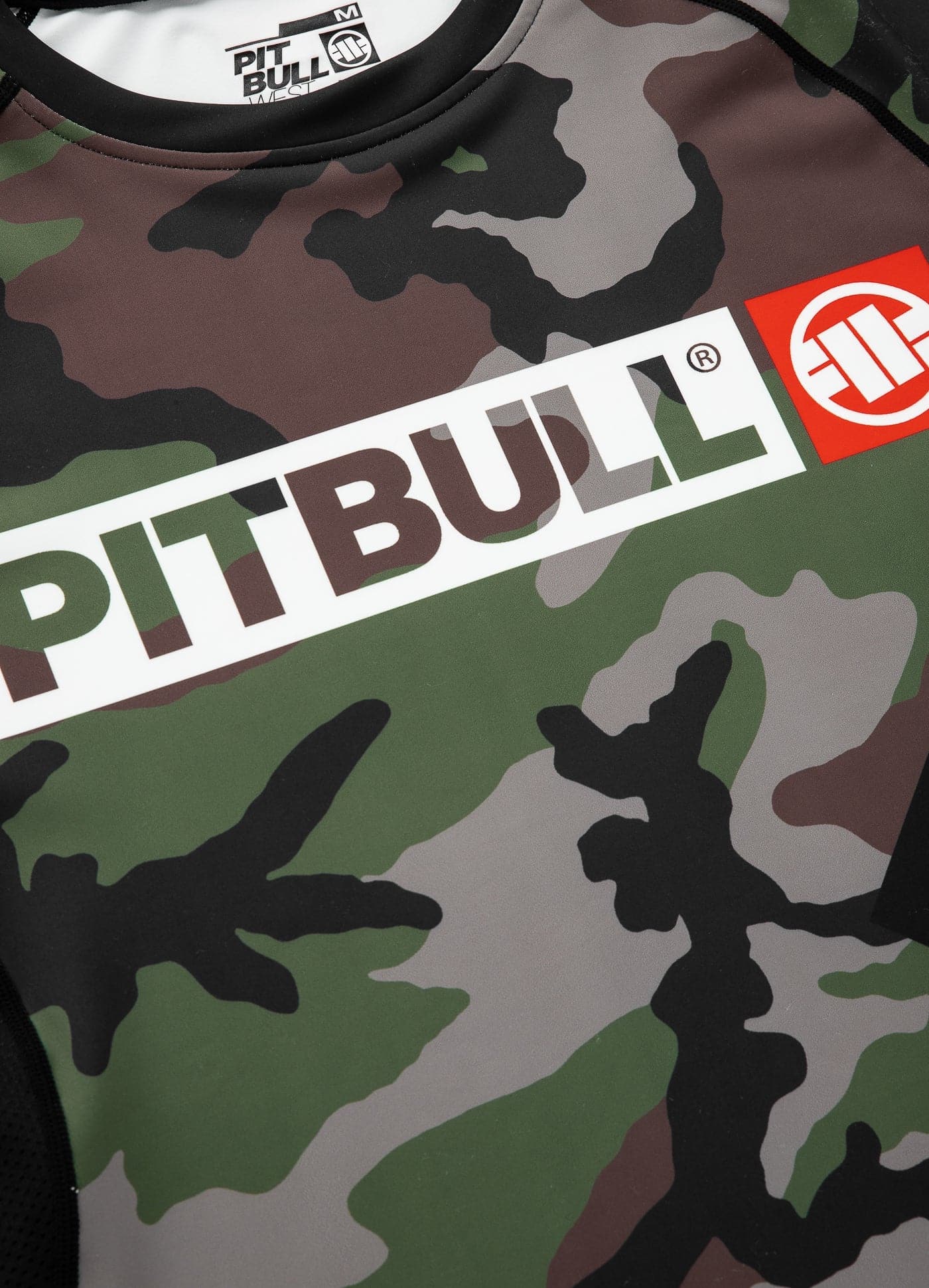 Rash Guard PITBULL CROSS CAMO Woodland Camo