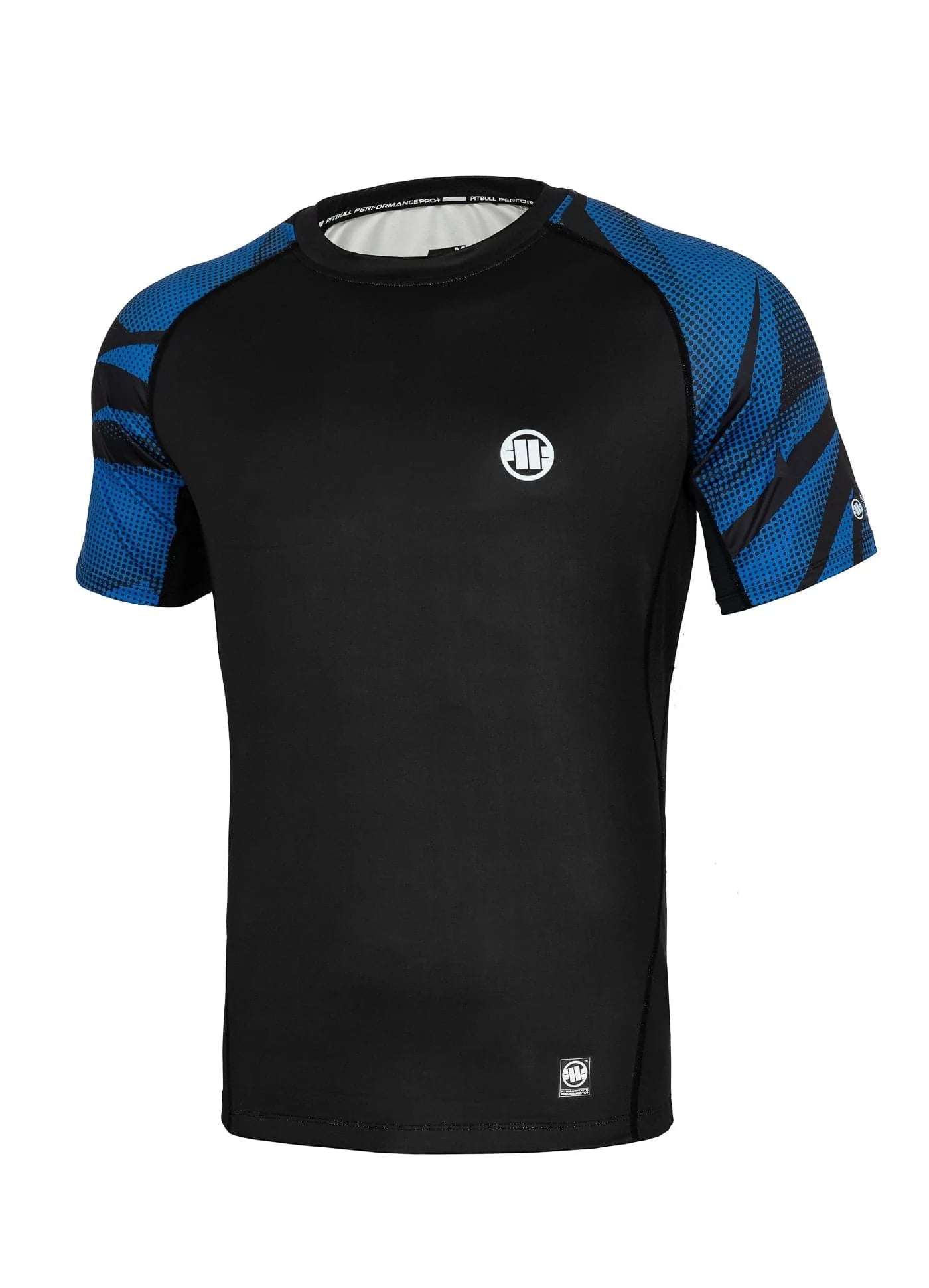 PITBULL BELT NOUVEAU LOGO Bleu Rash Guard