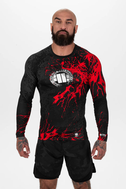 PITBULL BLOOD DOG 2 Rashguard noir à manches longues