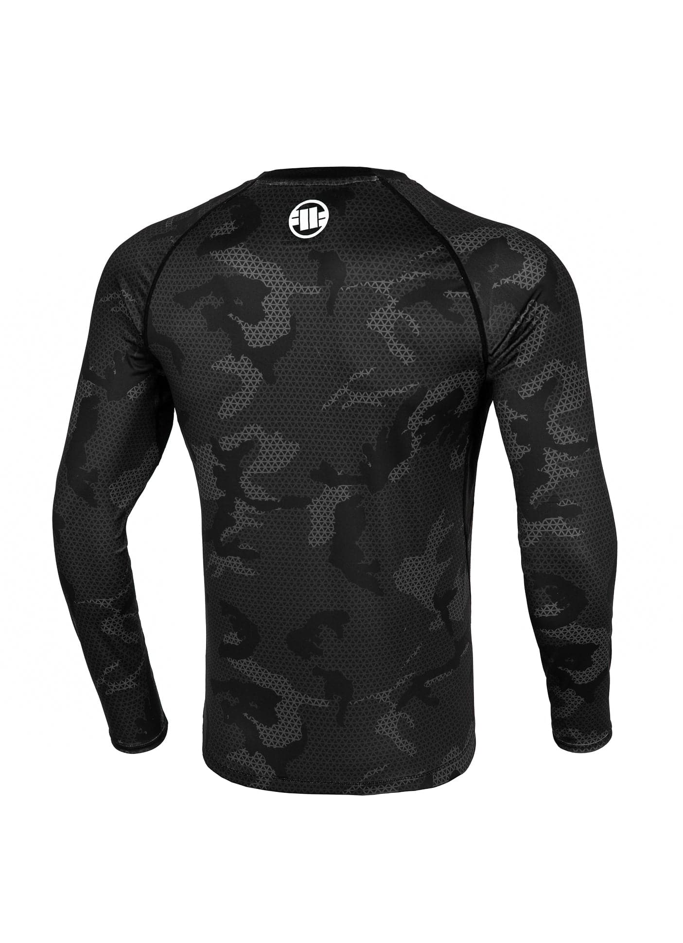 PITBULL NET CAMO NEW LOGO 2 All Black Camo Rashguard à manches longues