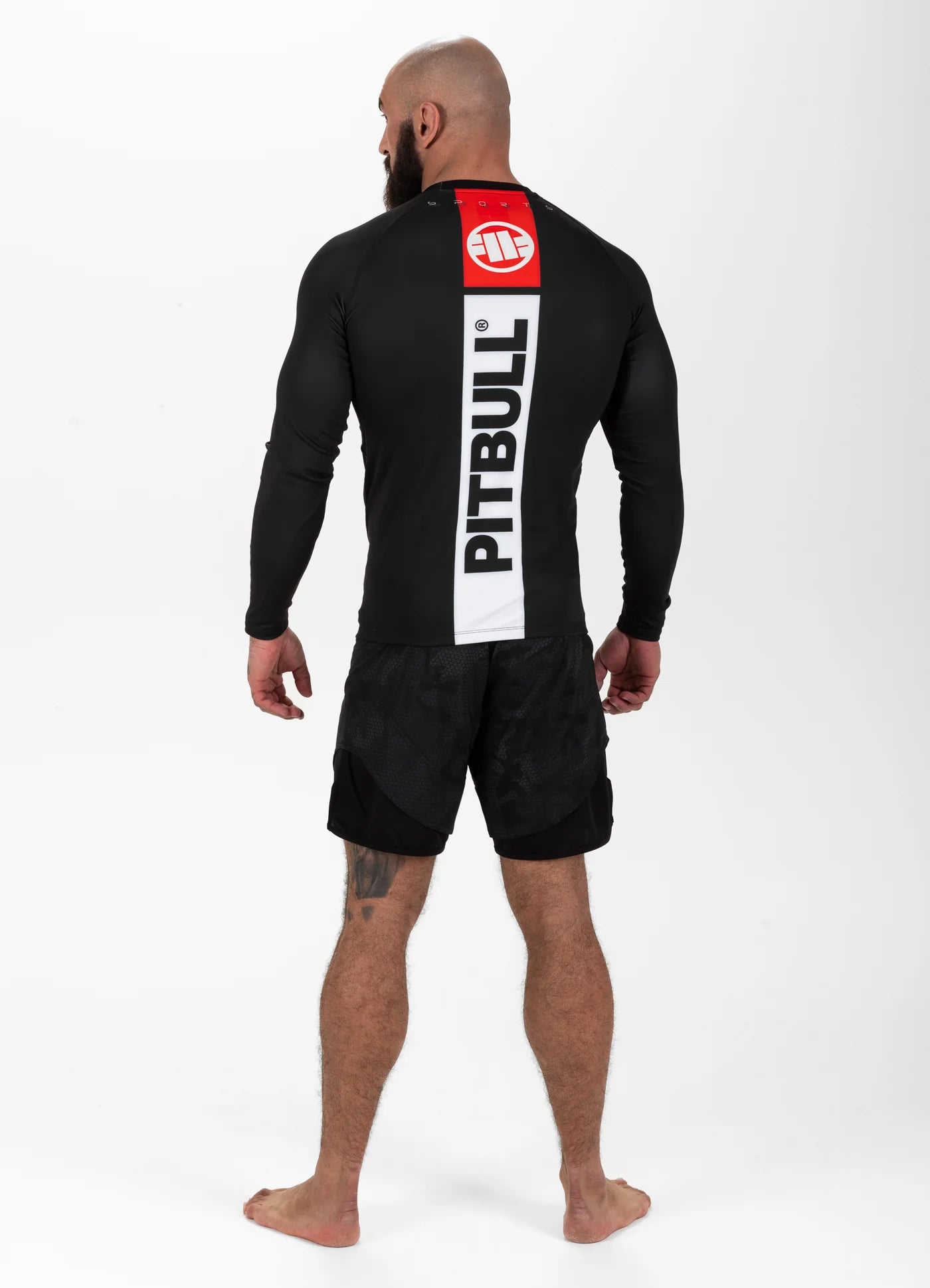 PITBULL HILLTOP SPORTS Rashguard noir à manches longues