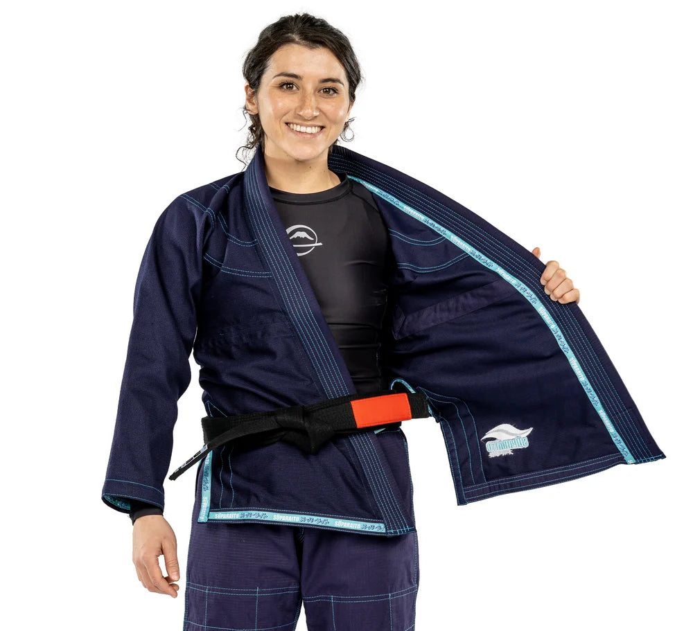 FUJI Suparaito Womens BJJ Gi Crane Edition - Navy - FIGHTWEAR
