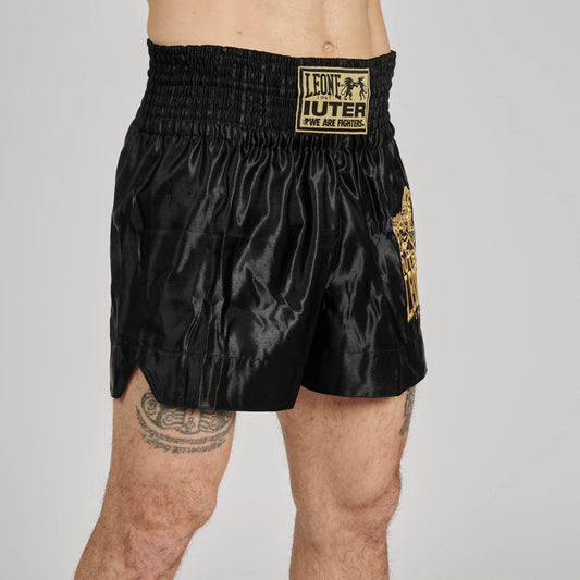 Leone x Iuter Combat Shorts - Schwarz - FIGHTWEAR