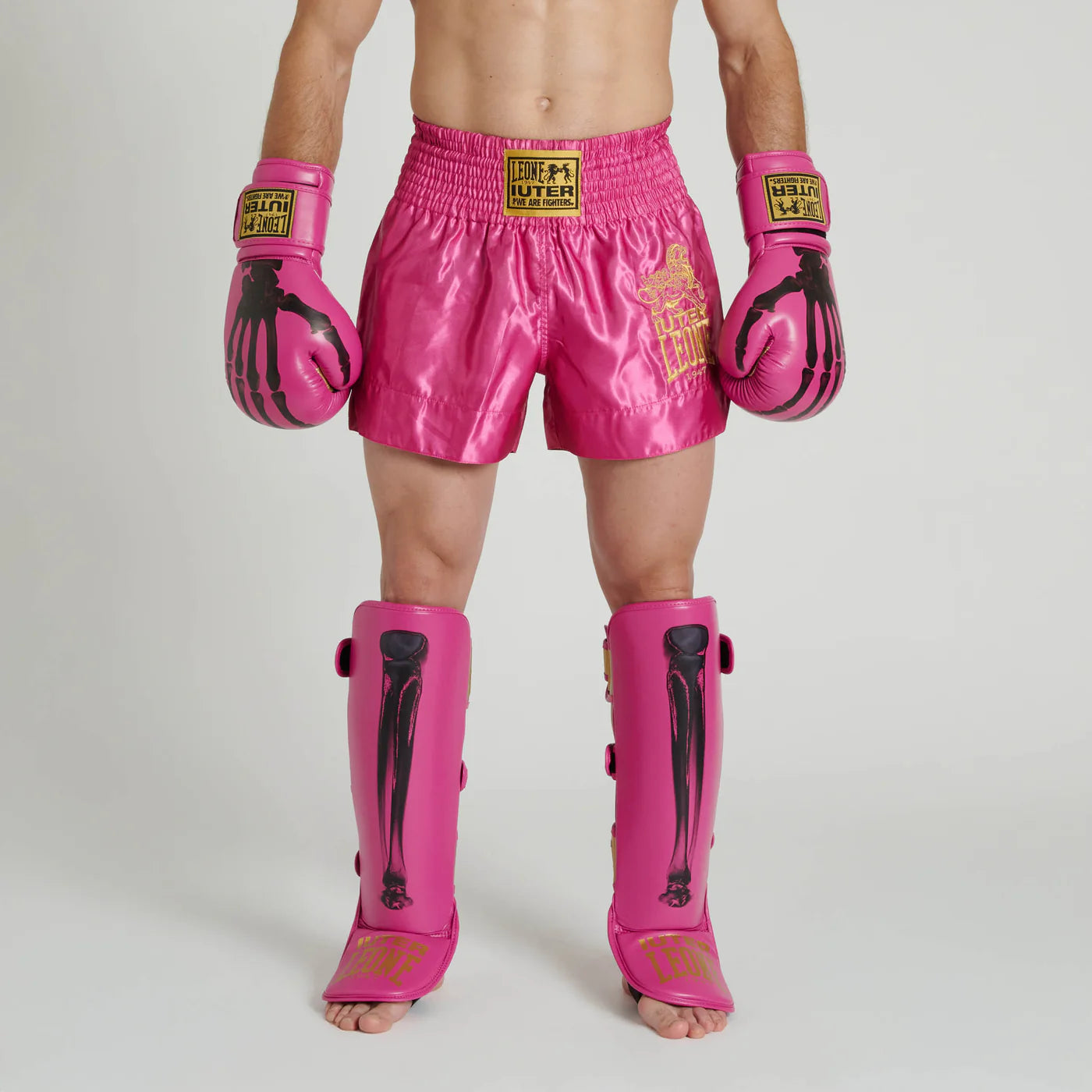 Leone x Iuter Combat Shorts - Pink - FIGHTWEAR