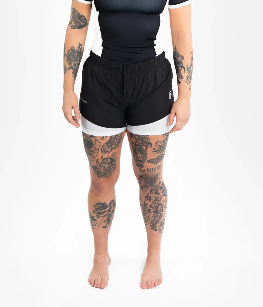 Progress Women's Academy + Schwarz Hybrid Shorts