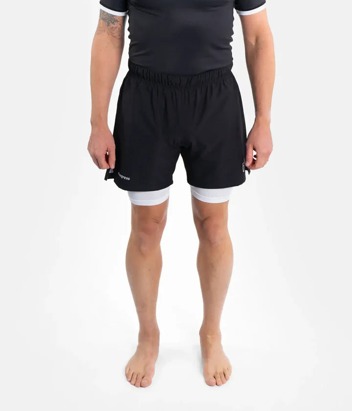 Progress Academy + Schwarz Hybrid Shorts