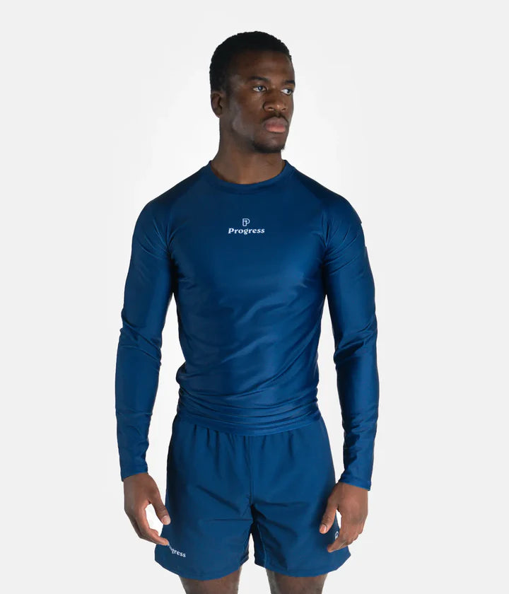 Progress Academy Rashguard Longsleeve - Navy - FIGHTWEAR