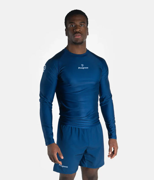 Progress Academy Rashguard Longsleeve - Navy - FIGHTWEAR