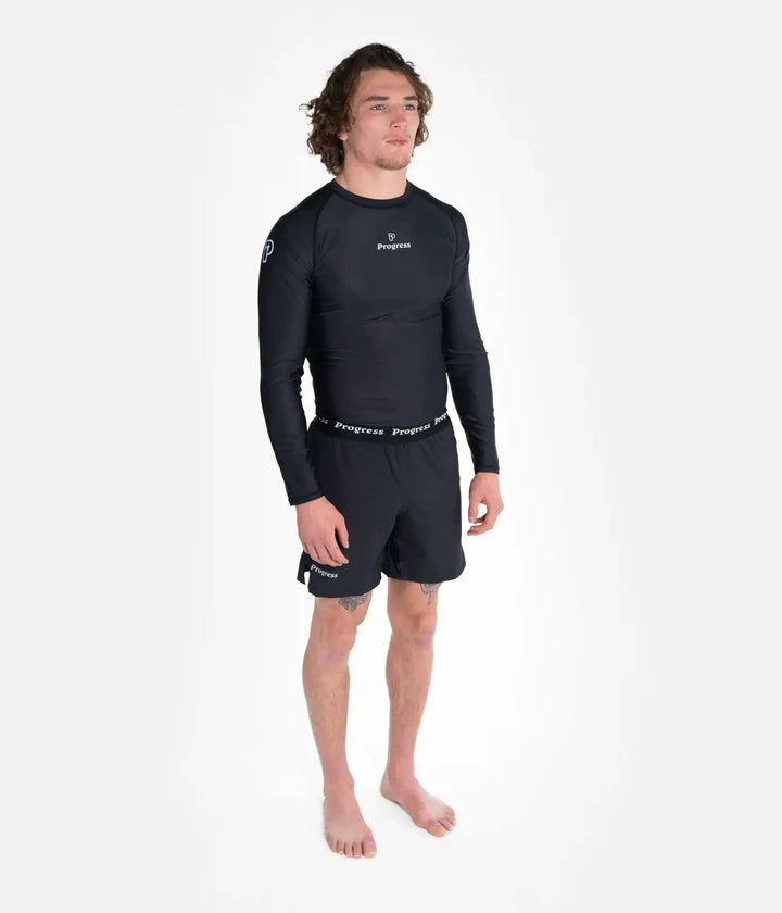 Rashguard à manches longues Progress Academy - Noir