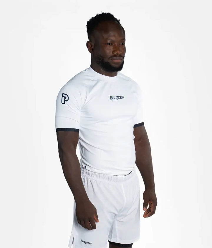 Rashguard Progress Academy + - Blanc/Noir