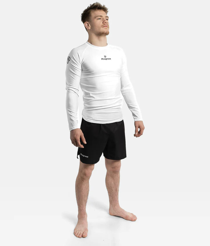 Rashguard a maniche lunghe Progress Academy - bianco