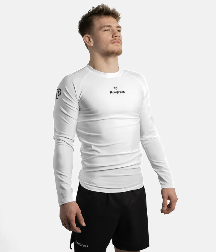 Rashguard a maniche lunghe Progress Academy - bianco