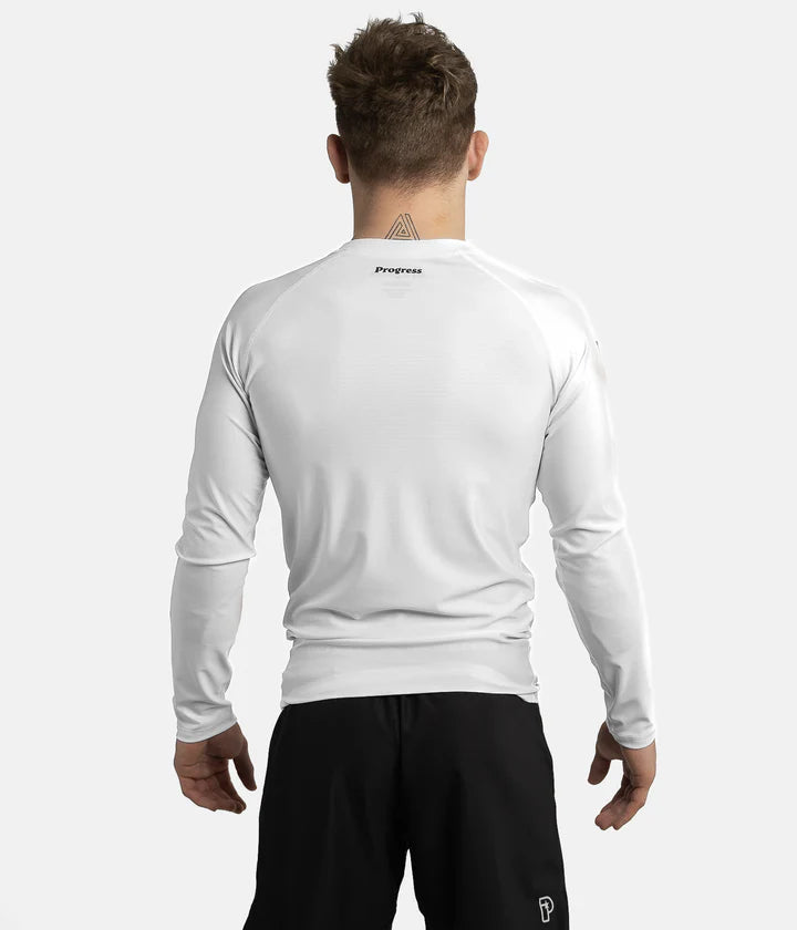 Rashguard a maniche lunghe Progress Academy - bianco