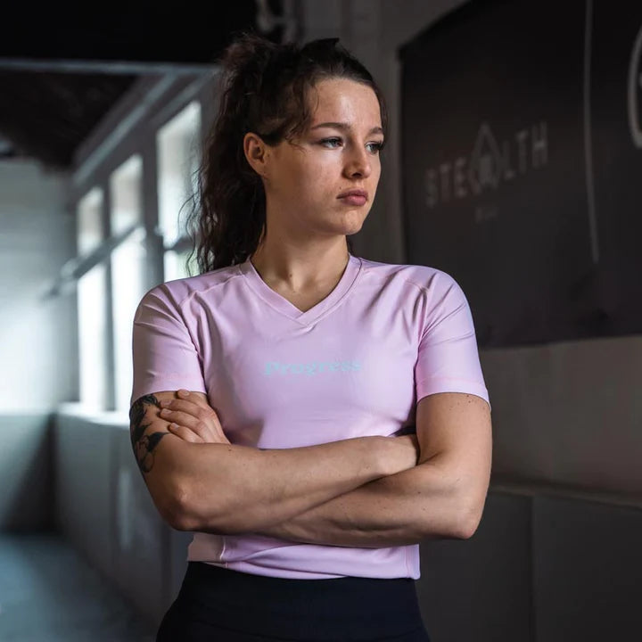 Rashguard Femme Progress Academy+ - Rose 