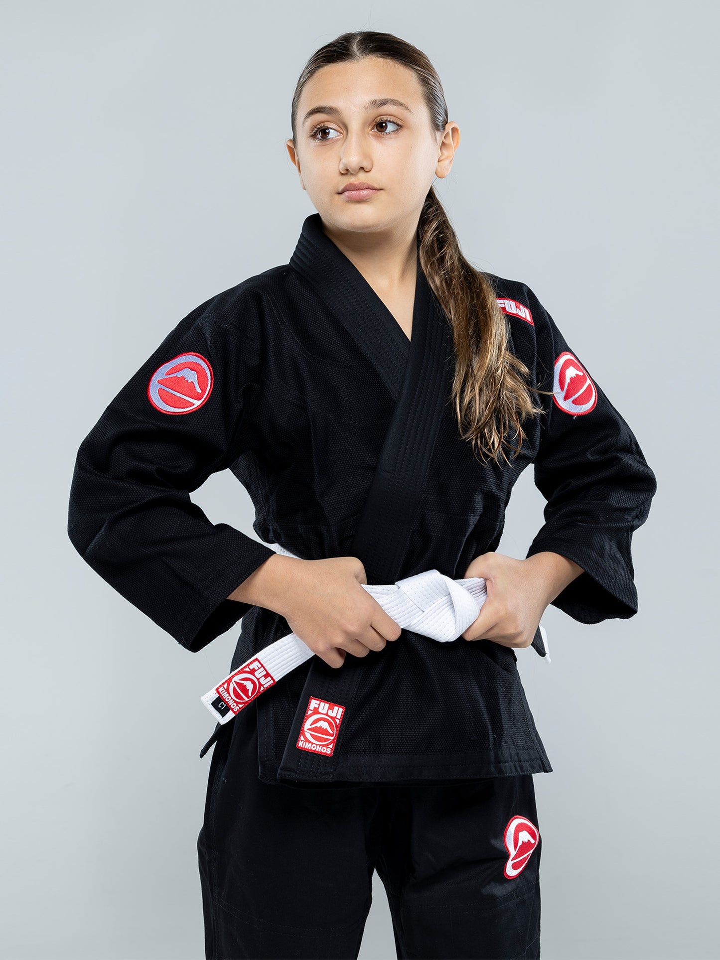 Gi BJJ da competizione per bambini FUJI - Nero