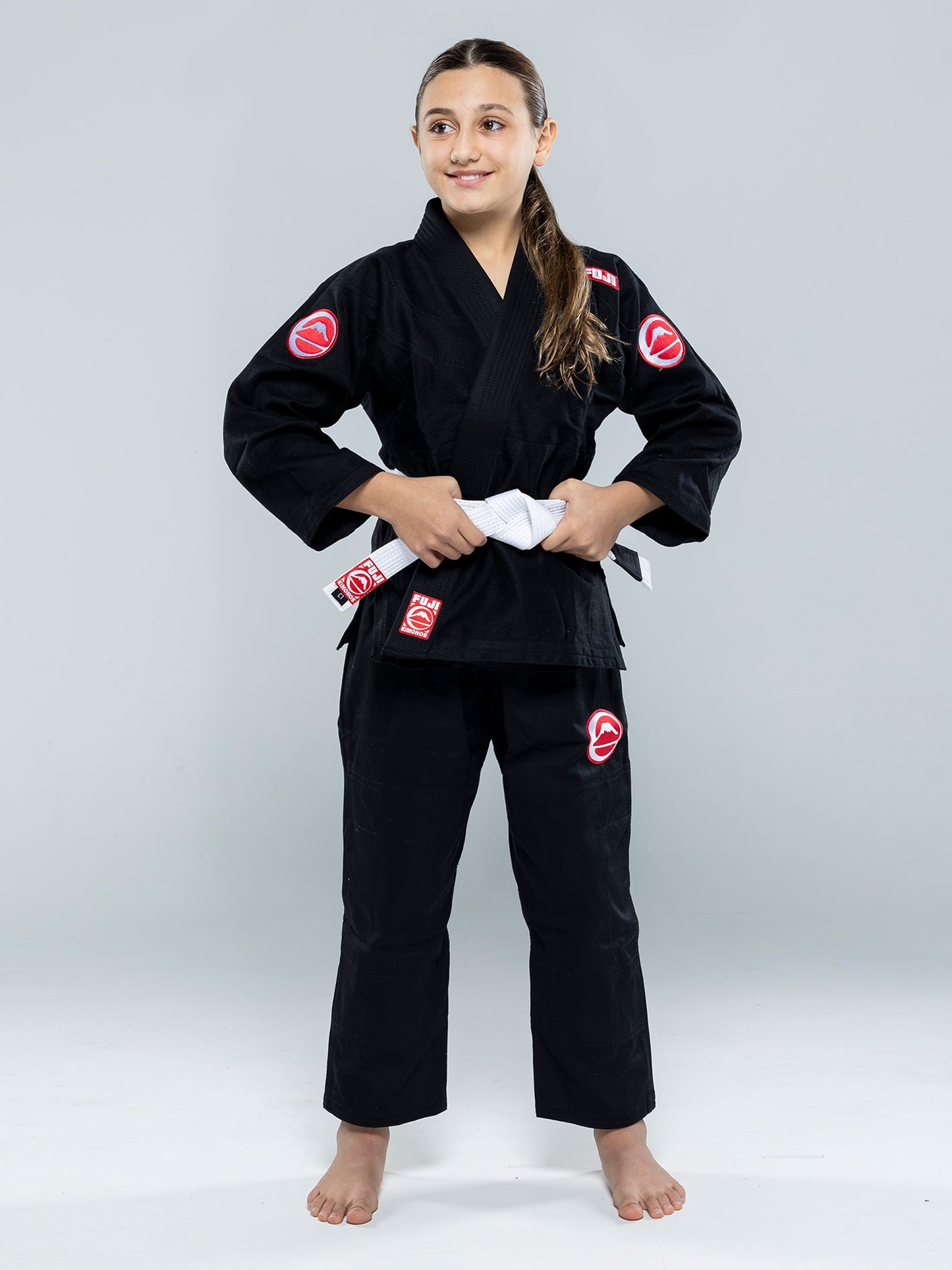 Gi BJJ da competizione per bambini FUJI - Nero