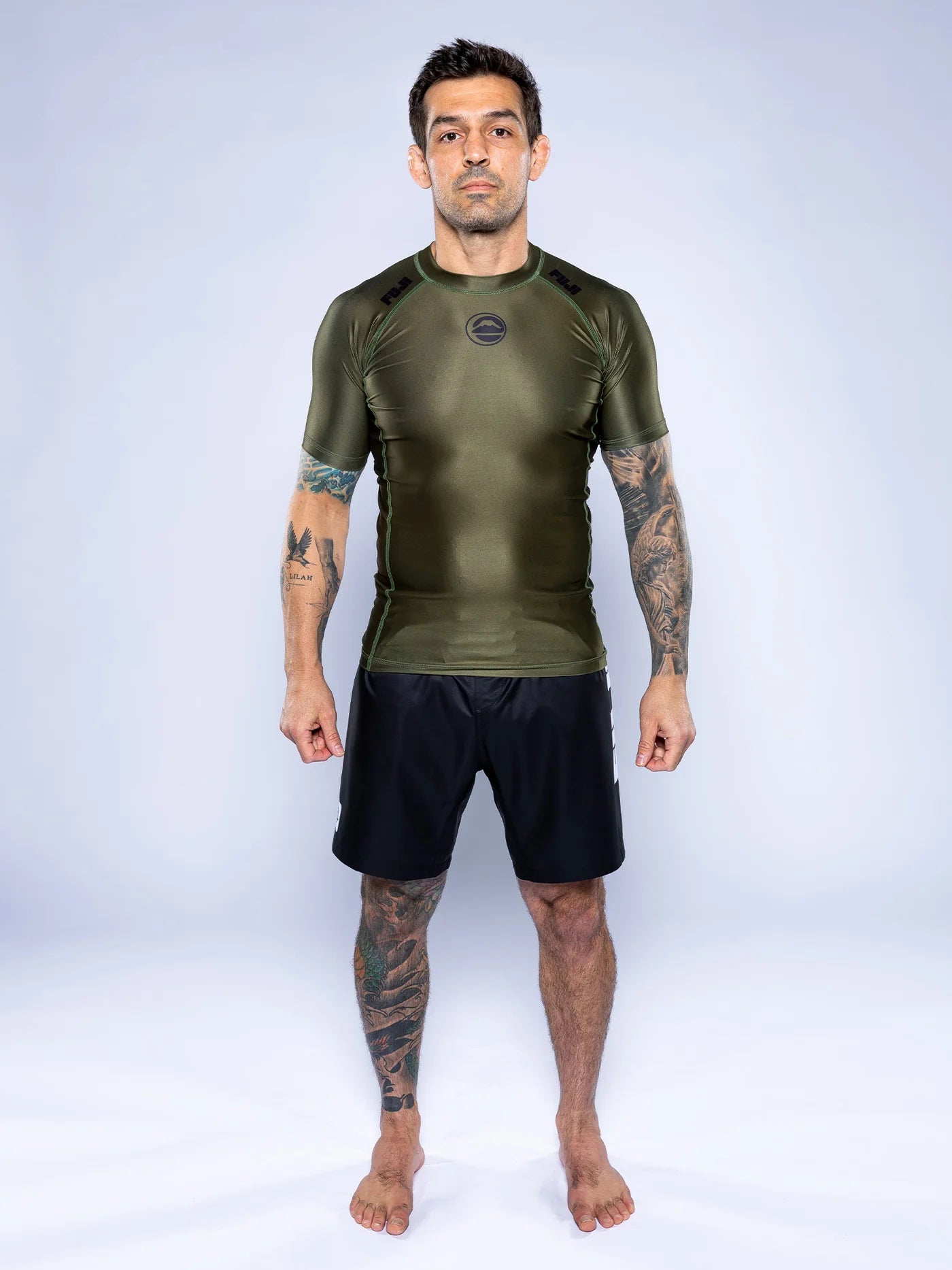 FUJI Baseline 2.0 Short Sleeve Rashguard - Militärgrün