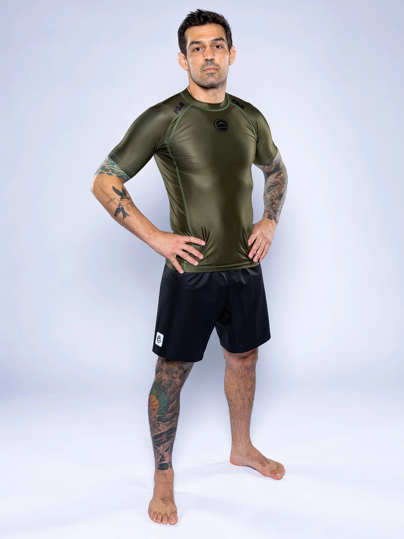 FUJI Baseline 2.0 Short Sleeve Rashguard - Militärgrün