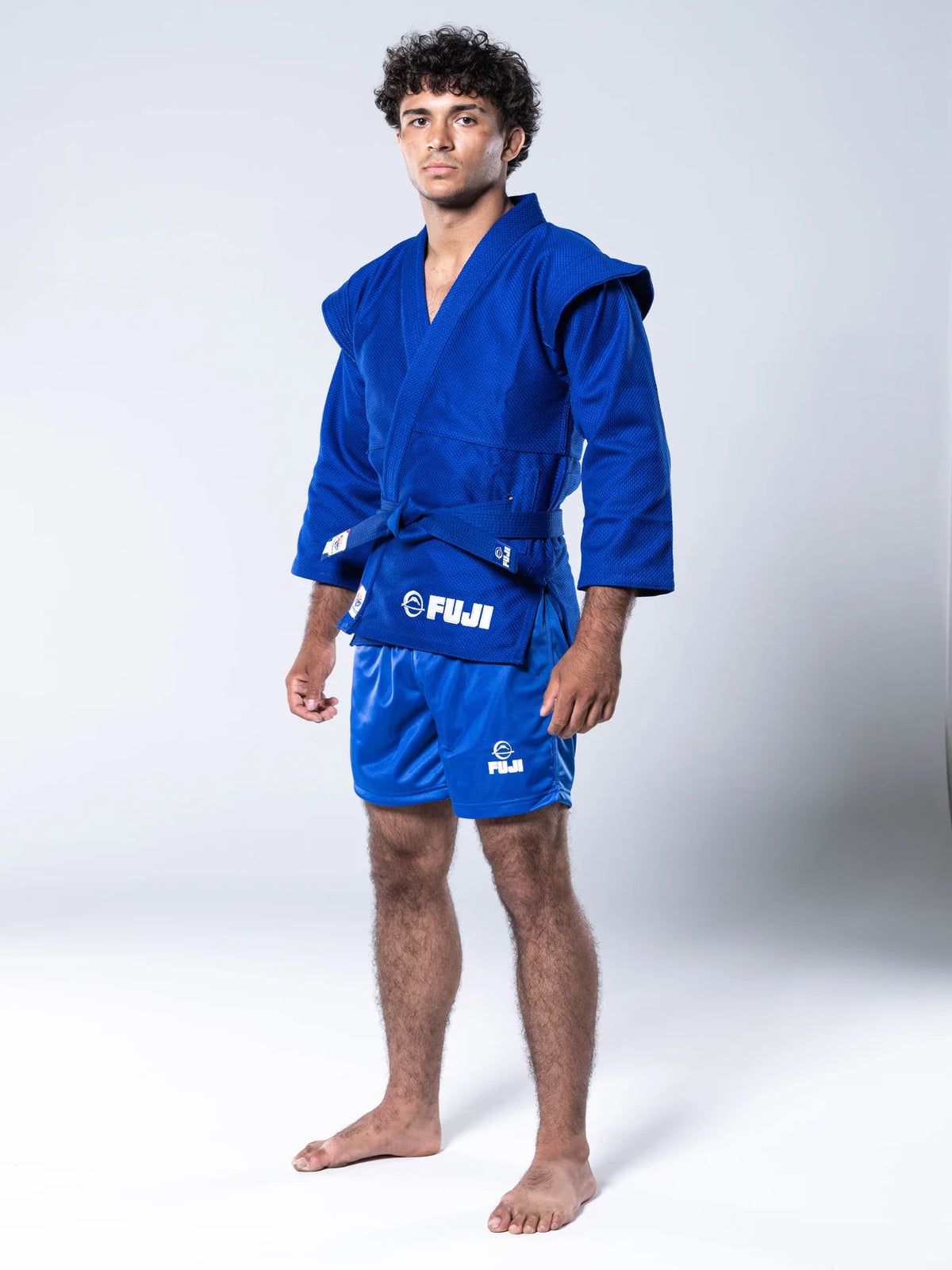 FIAS Sambo Kurtka Jacke Blau mit blauem Gürtel