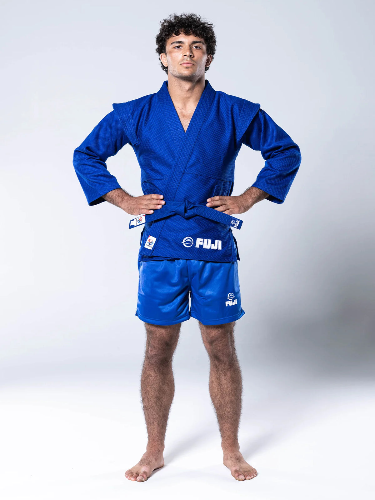 FIAS Sambo Kurtka Jacke Blau mit blauem Gürtel