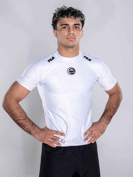 FUJI Baseline 2.0 Short Sleeve Rashguard - Weiss - FIGHTWEAR