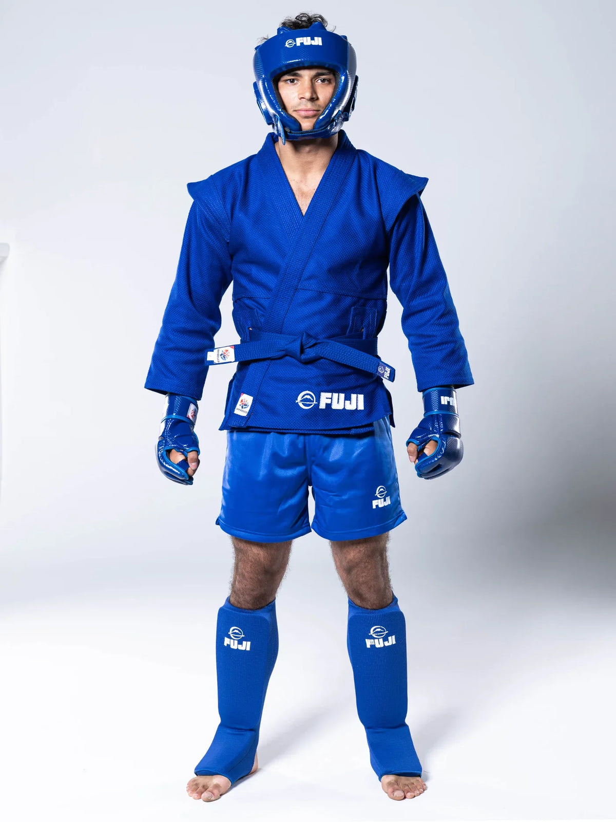 FUJI FIAS Combat Sambo Kopfschutz - Blau