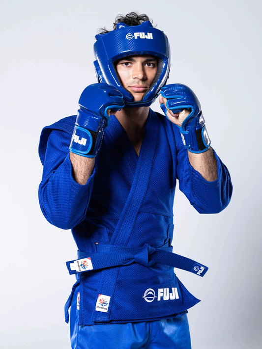 FUJI FIAS Combat Sambo Kopfschutz - Blau