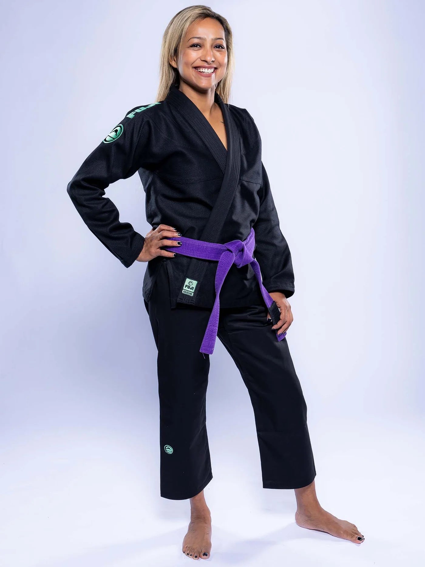 FUJI Womens Baseline 2.0 Slim Fit BJJ Gi - Schwarz - FIGHTWEAR