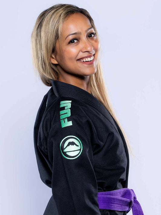 FUJI Womens Baseline 2.0 Slim Fit BJJ Gi - Schwarz - FIGHTWEAR