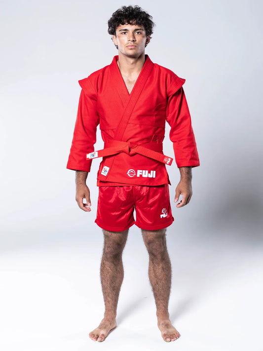 FIAS Sambo Kurtka Jacke Rot mit rotem Gürtel