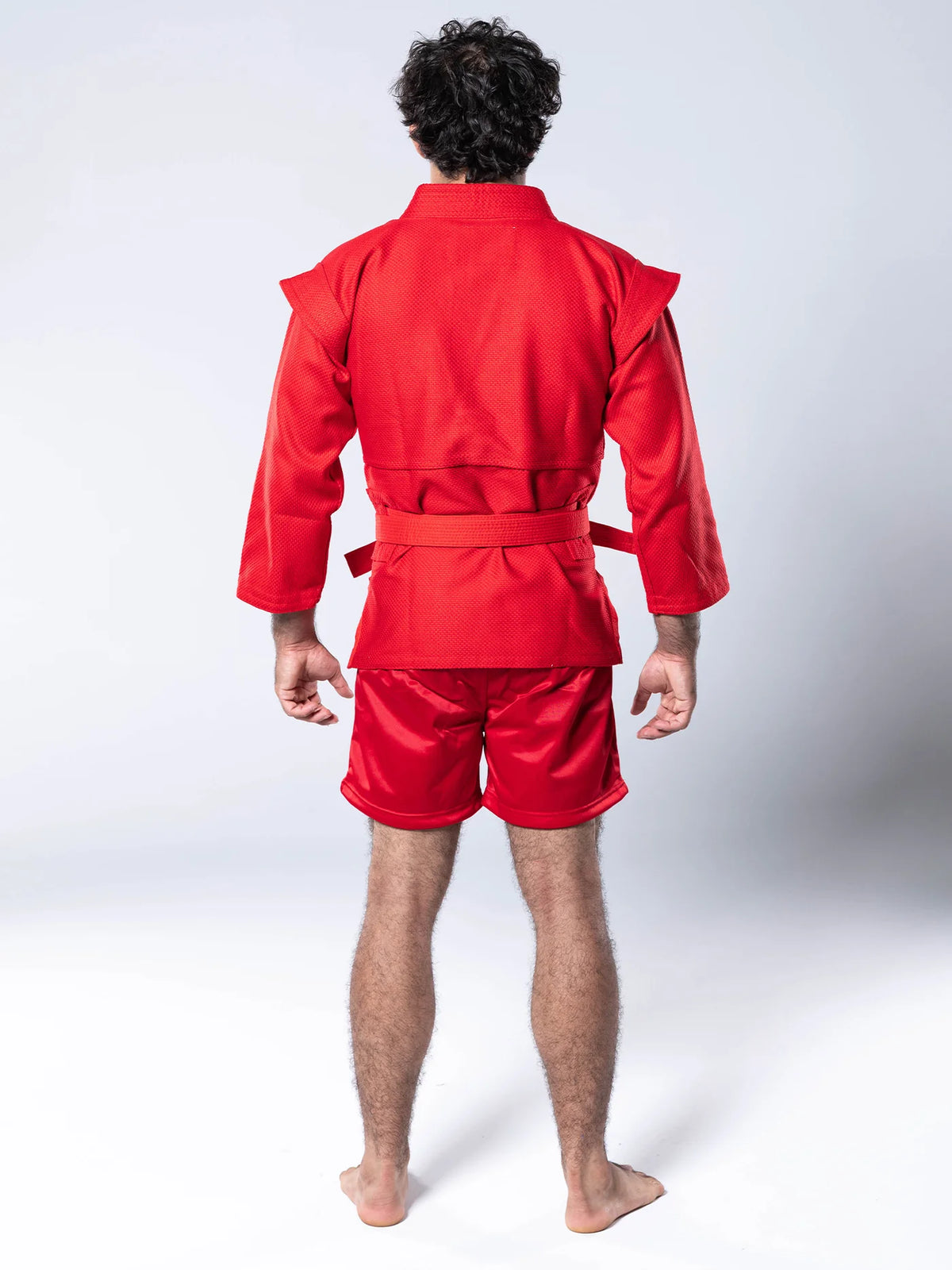 FIAS Sambo Kurtka Jacke Rot mit rotem Gürtel