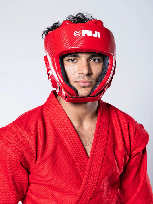 FUJI FIAS Combat Sambo Kopfschutz - Rot