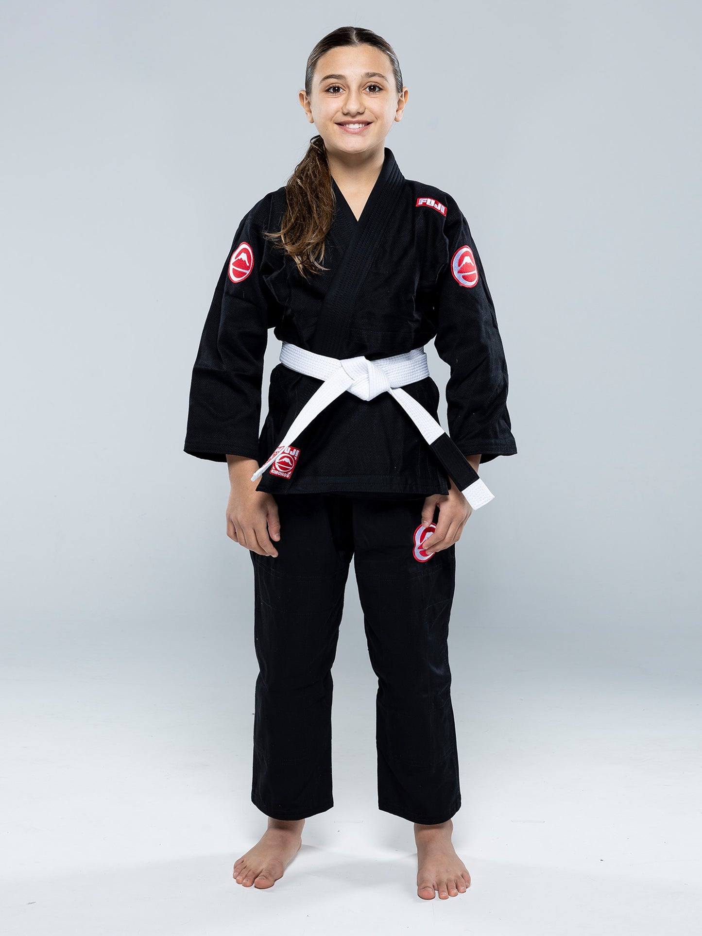 Gi BJJ da competizione per bambini FUJI - Nero