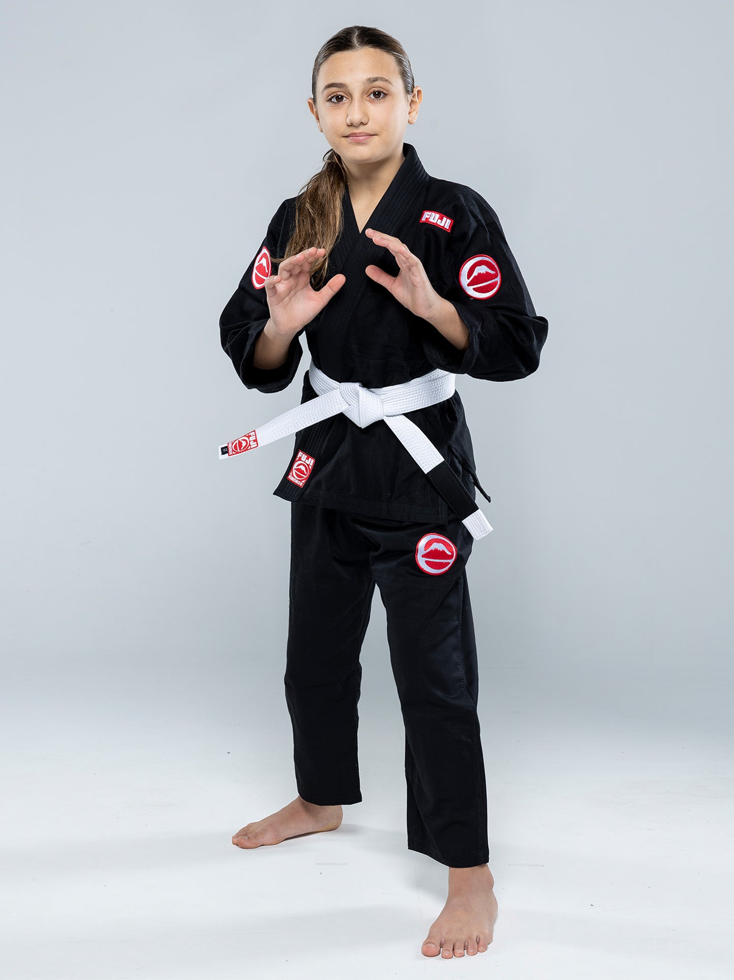 Gi BJJ da competizione per bambini FUJI - Nero