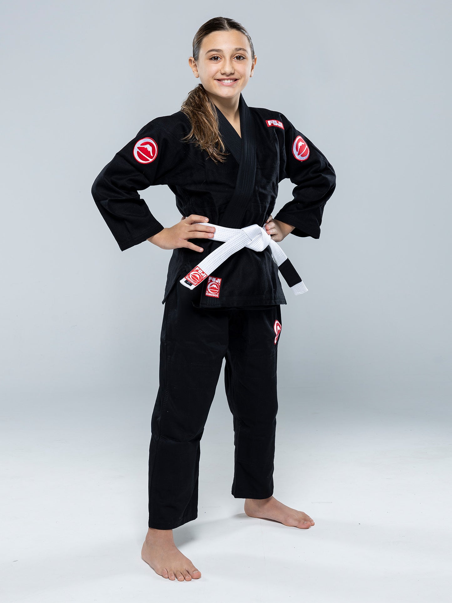 Gi BJJ da competizione per bambini FUJI - Nero