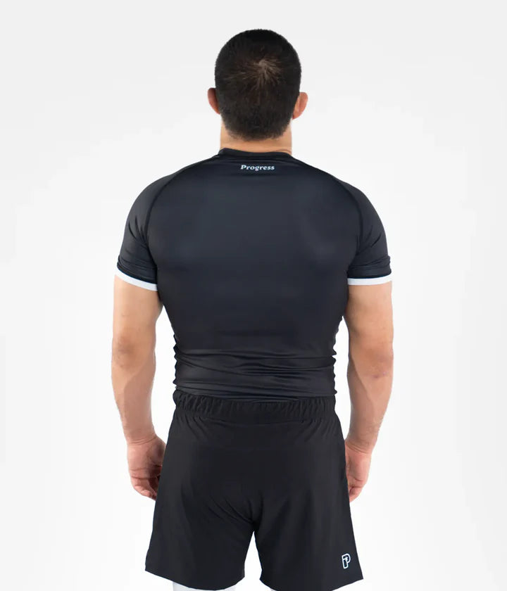 Rashguard Progress Academy + - Noir/Blanc