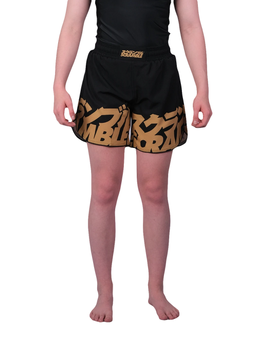 Scramble Baka Shorts Kids – Schwarz/Gold