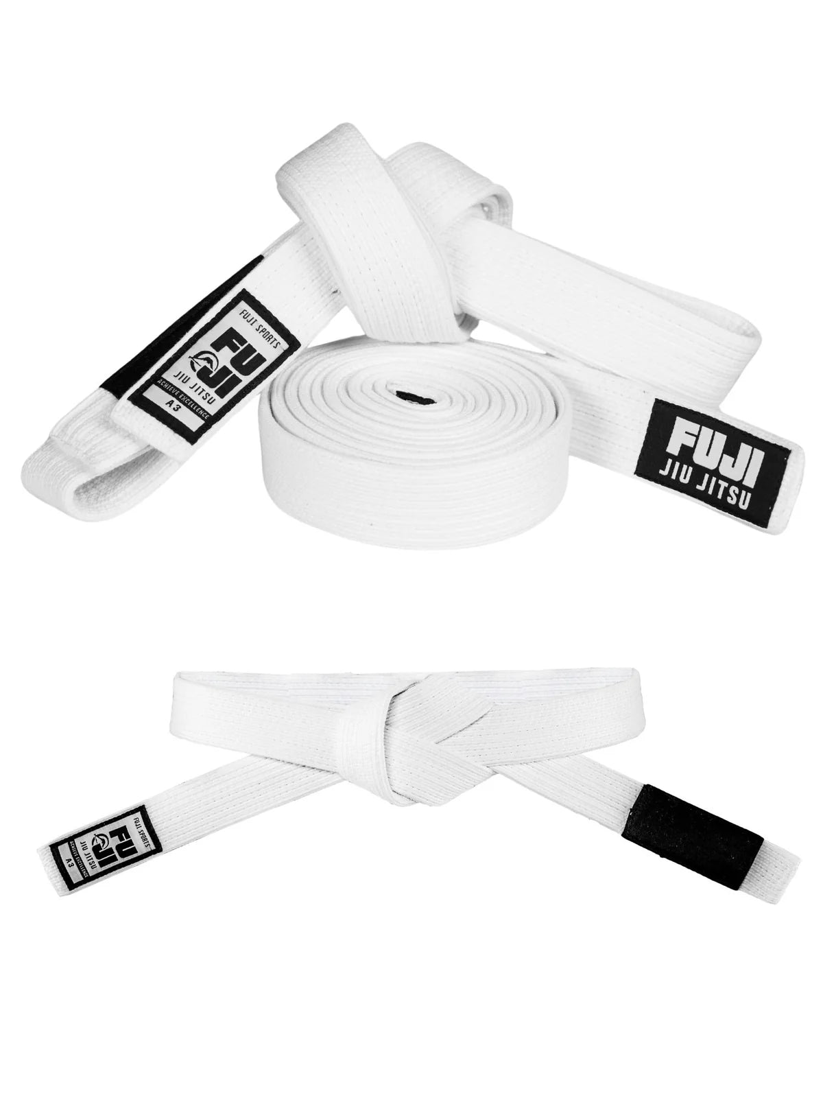 FUJI Premium Pearl Weave BJJ Gürtel - Weiss