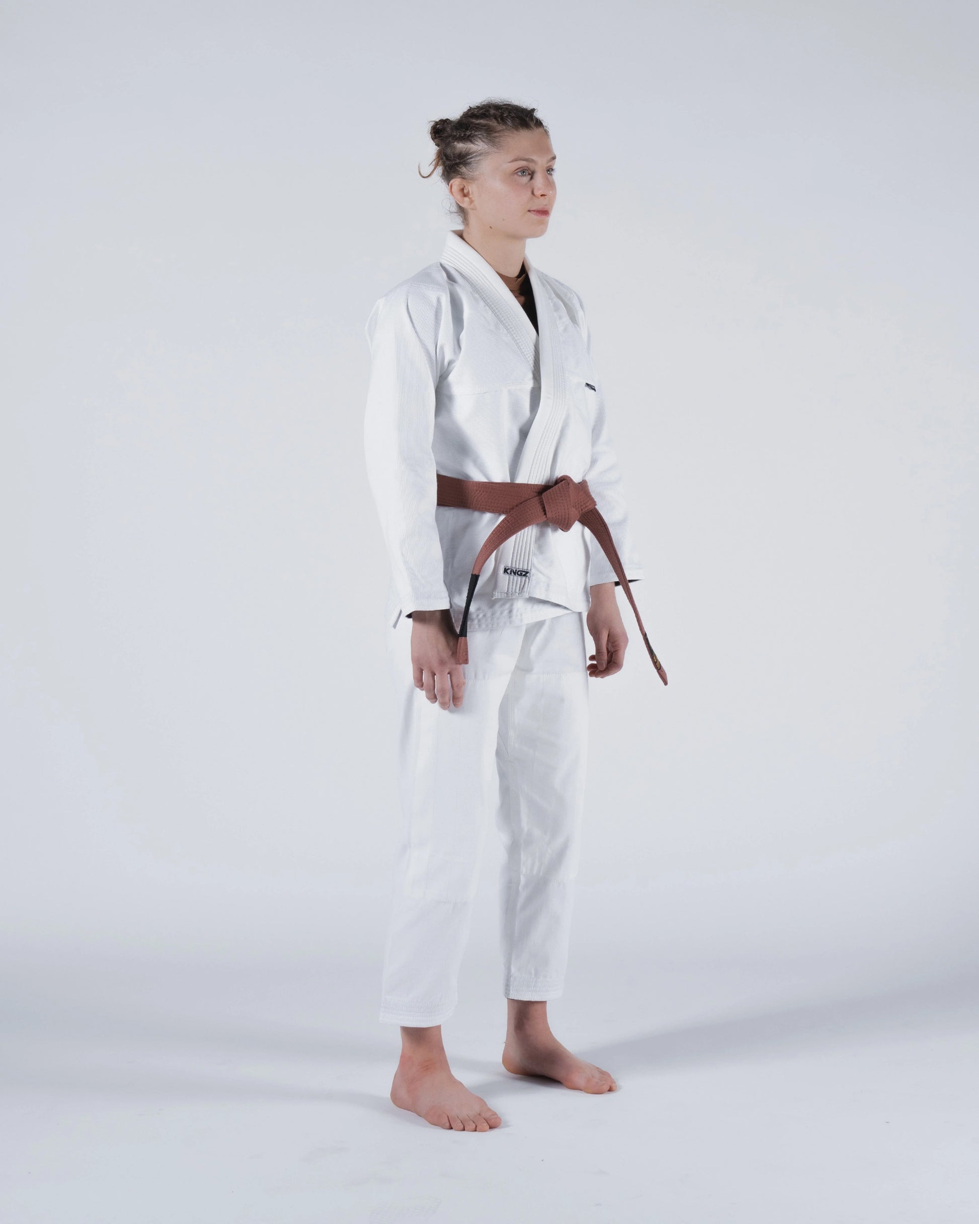 KINGZ Kore V2 Women's Jiu Jitsu Gi - Weiss - FIGHTWEAR