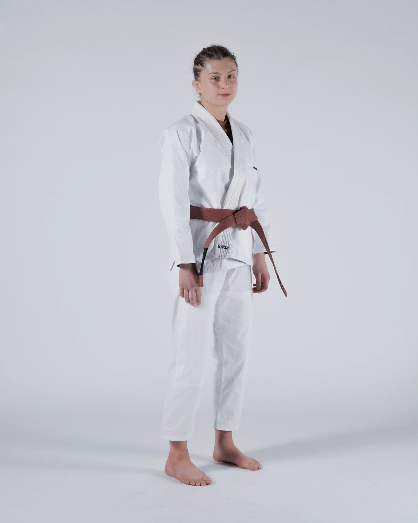 KINGZ Kore V2 Women's Jiu Jitsu Gi - Weiss - FIGHTWEAR