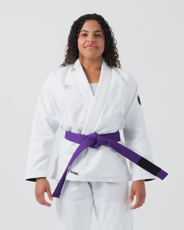 KINGZ Kore V2 Women's Jiu Jitsu Gi - Weiss - FIGHTWEAR