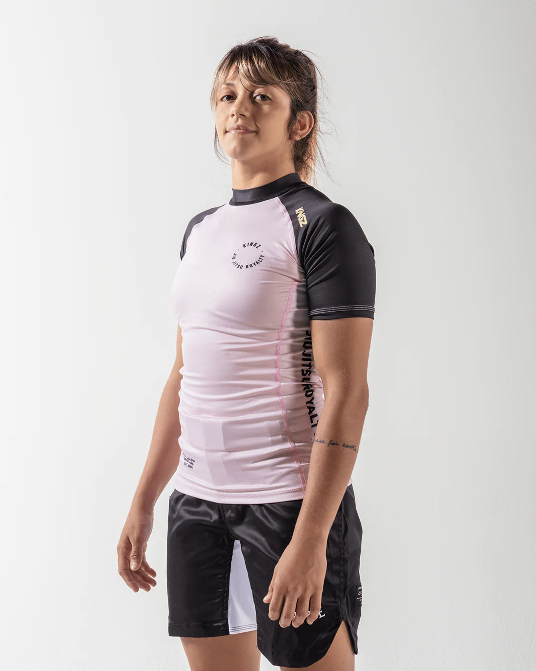 Kingz Born To Rule Women's S/S Rashguard - Pink - FIGHTWEAR