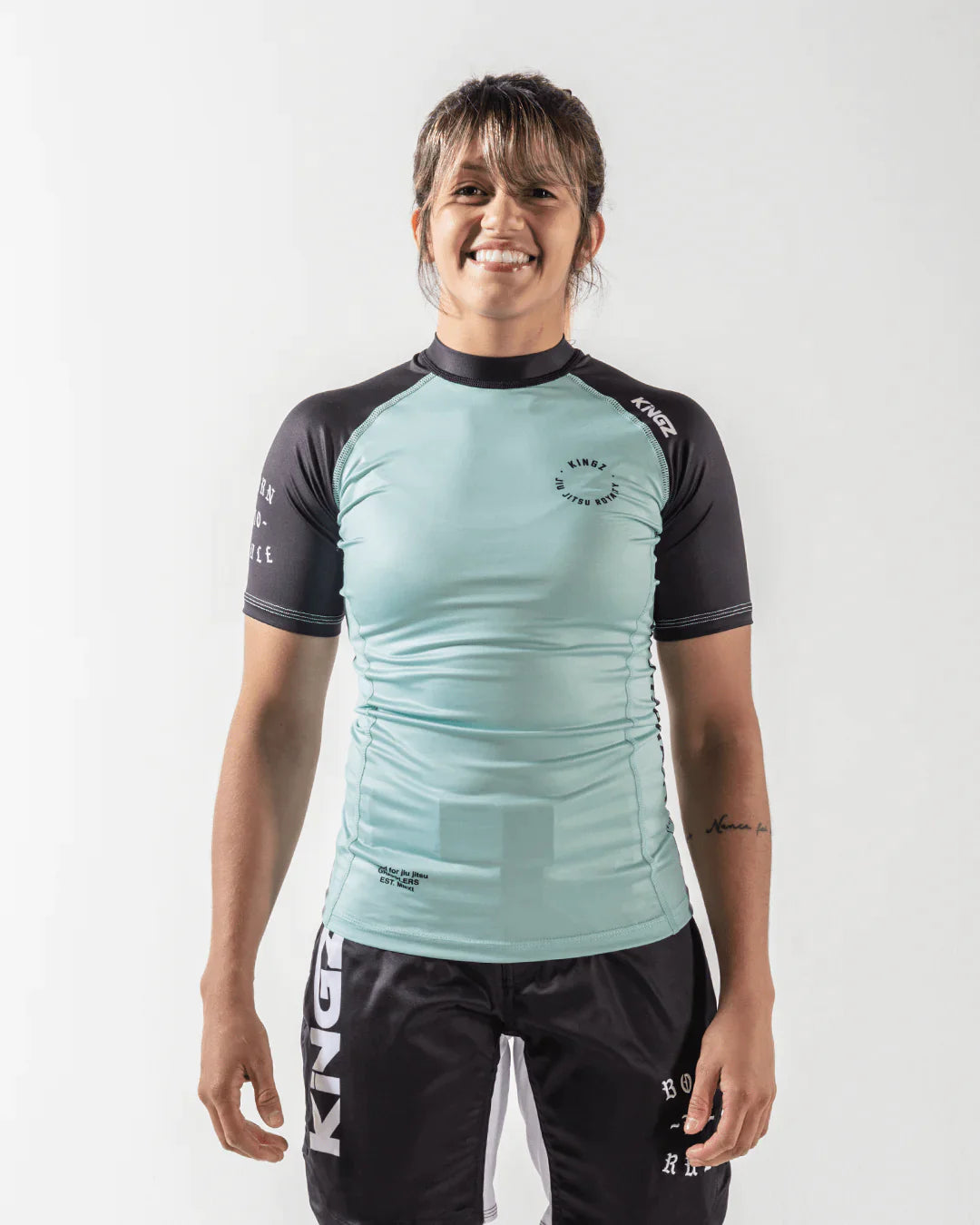 Kingz Born To Rule Women's S/S Rashguard - Teal