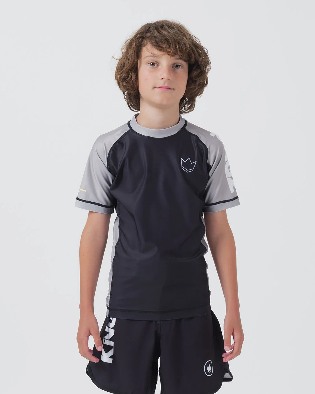 Kingz Ranked Youth S/S Rashguard - Grau