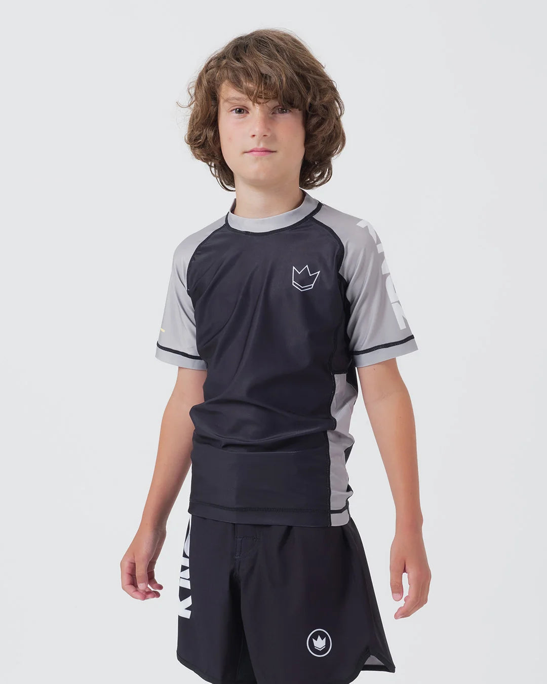 Kingz Ranked Youth S/S Rashguard - Grau