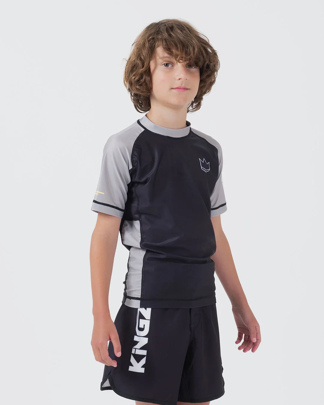 Kingz Ranked Youth S/S Rashguard - Grau