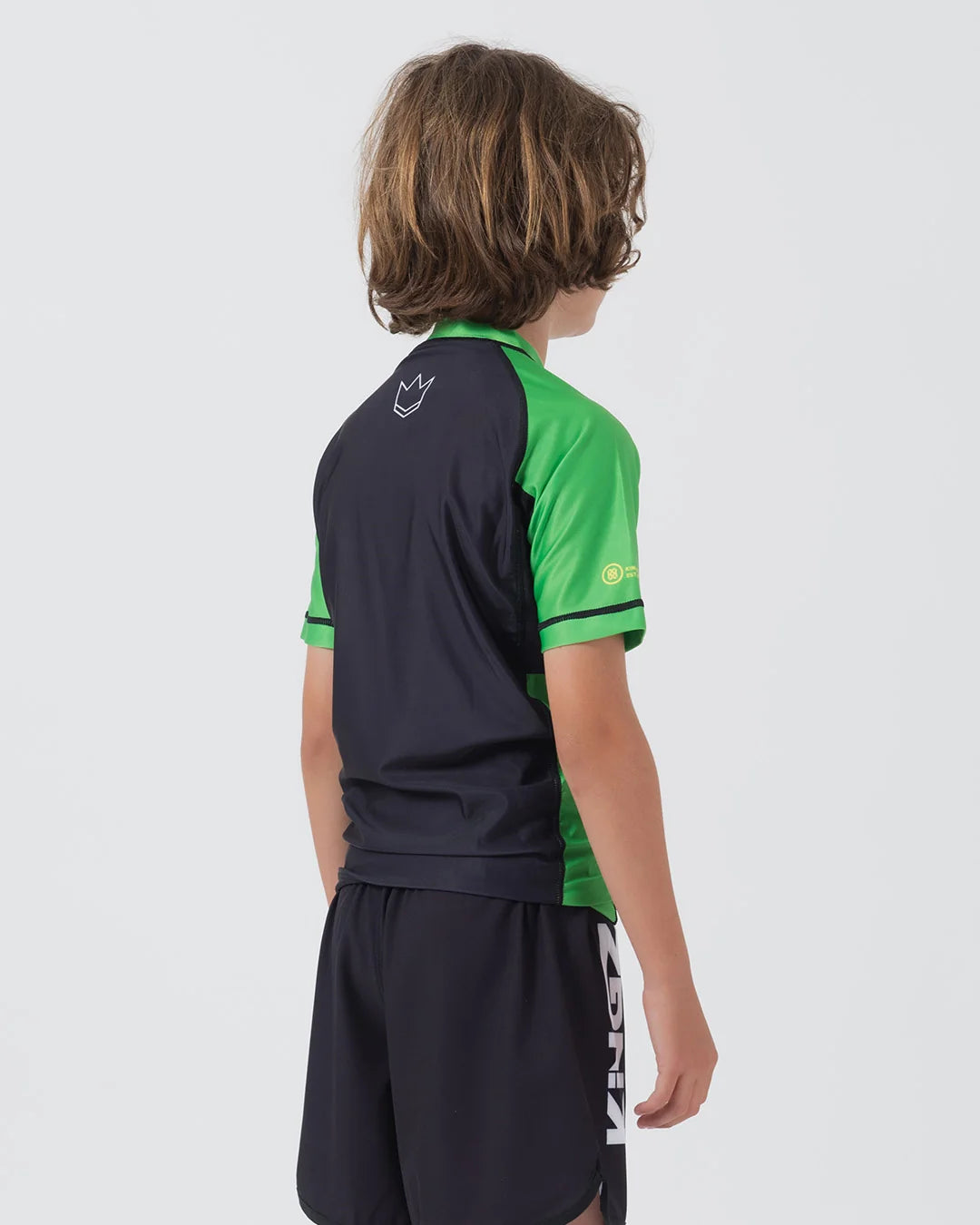 Kingz Ranked Youth S/S Rashguard - Grün