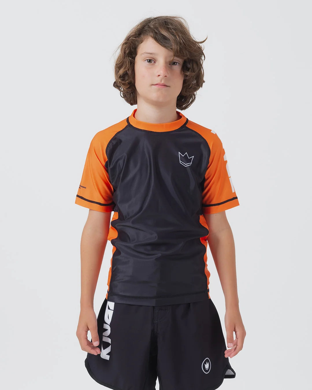 Kingz Ranked Youth S/S Rashguard - Orange