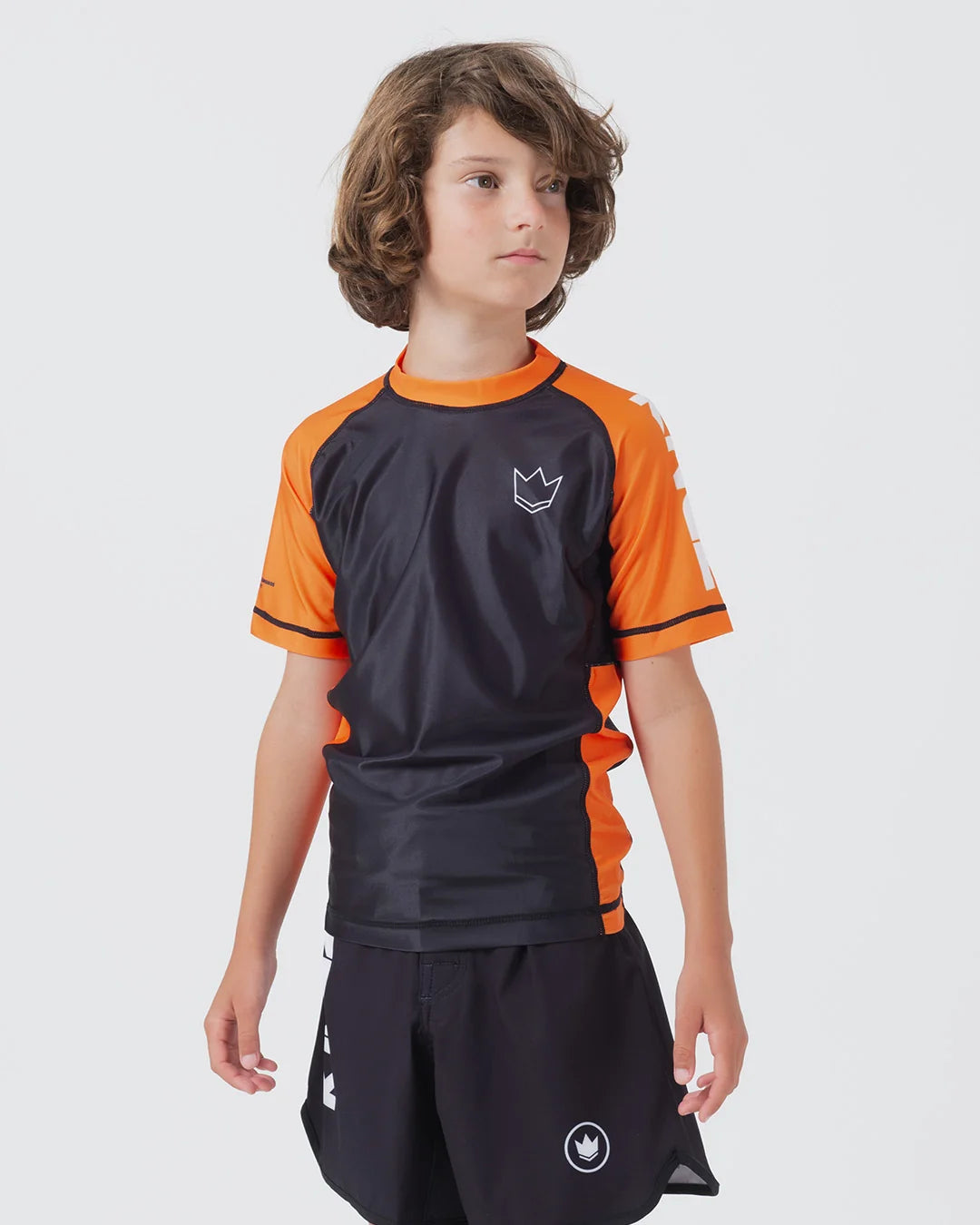Kingz Ranked Youth S/S Rashguard - Orange