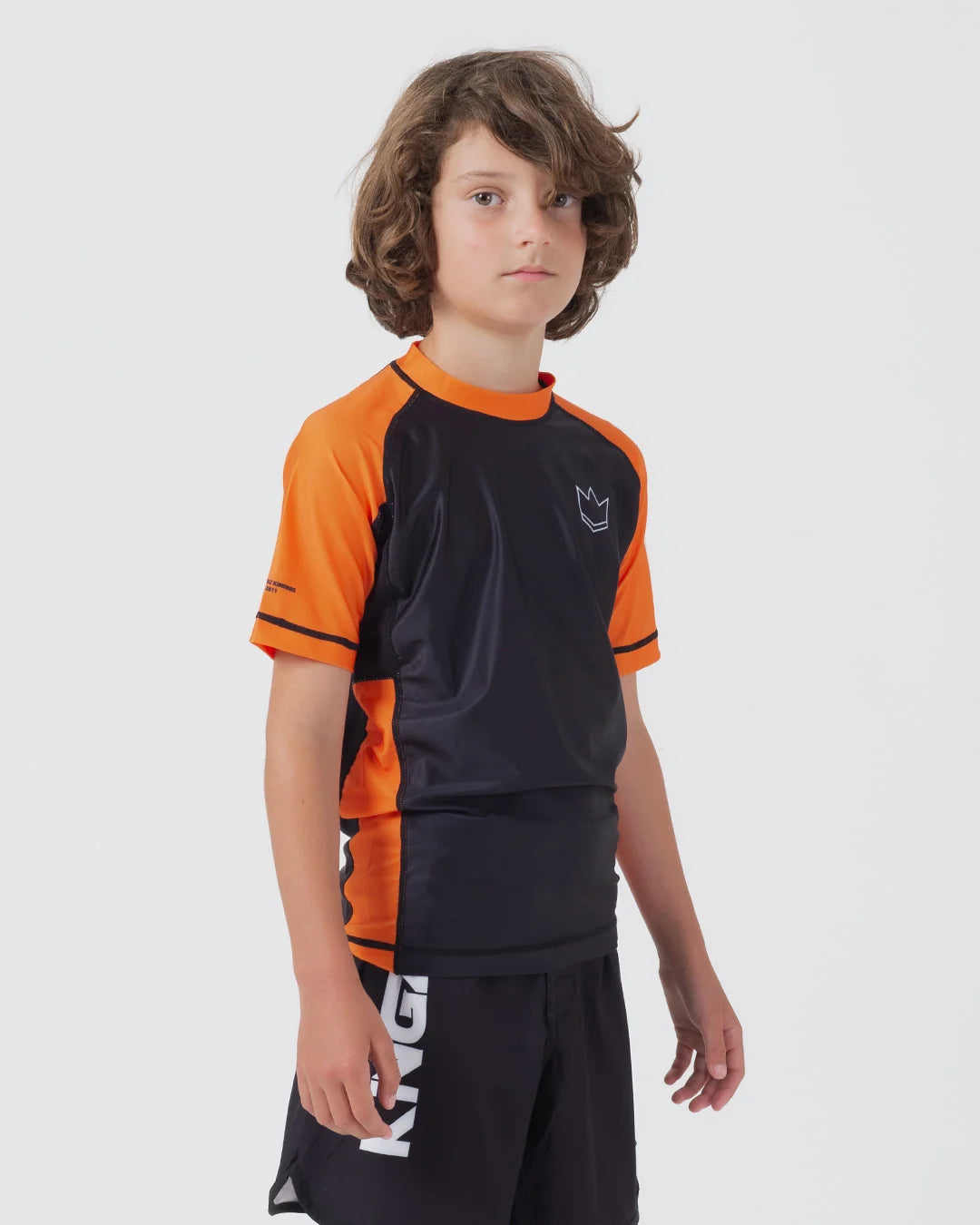 Kingz Ranked Youth S/S Rashguard - Orange
